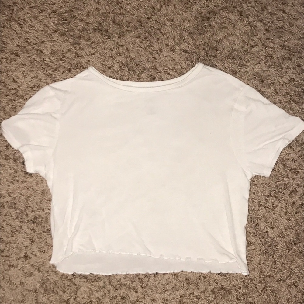 white crop top